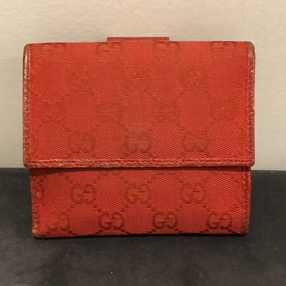 Authentic Gucci vintage canvas bifold wallet - Picture 2 of 13